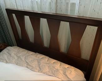 MidCentury Modern Walnut Headboard by United Furniture Co.