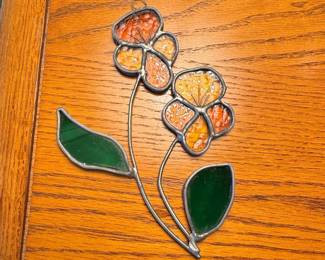 Stained Glass Flower Suncatcher