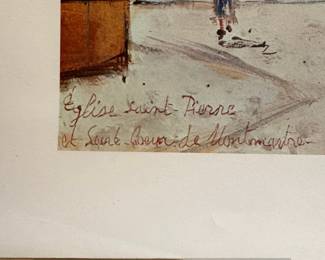 Maurice Utrillo Place de Tertre Lithograph second image