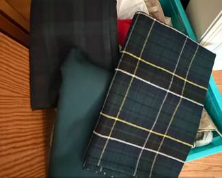 Scottish Tartan Fabric Black Watch and MacAlpine Modern