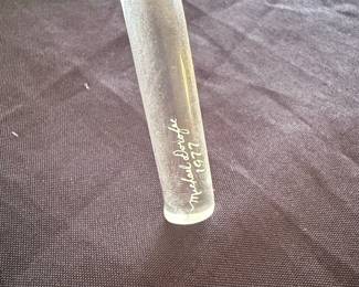 Glass Sculpture of Birds on a Branch third image