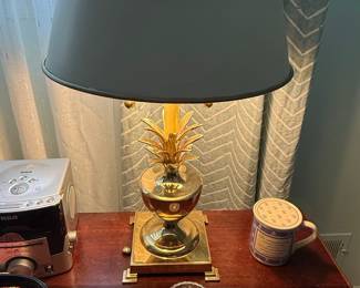 Frederick Cooper Style Hollywood Regency Brass Pineapple Lamp second image