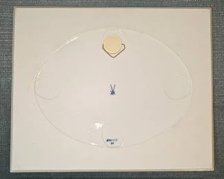 Meissen Porcelain Wall Plaque Blue Flowers with Insects second image