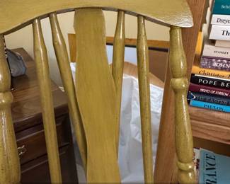 Windsor Style Spindle Back Chair with Upholstered Seat second image