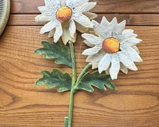Vintage Italian Tole Daisy Wall Hook