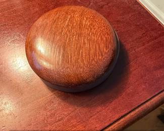Vintage Wooden Trinket Box with Stone Base