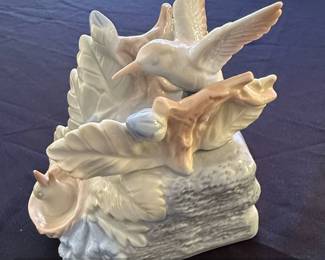 Global Art Born Free Porcelain Music Box with Birds third image