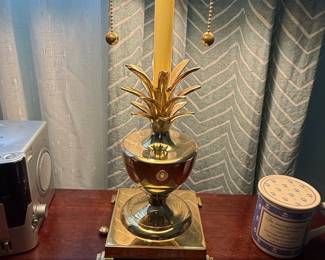 Frederick Cooper Style Hollywood Regency Brass Pineapple Lamp third image