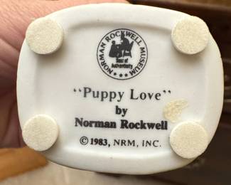"Puppy Love" figurine by Norman Rockwell second image 