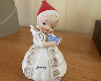 Napcoware January Angel Bell Figurine