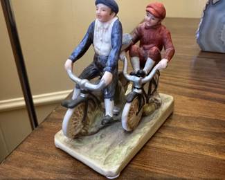Bicycle Boys by Norman Rockwell Miniature Figurine