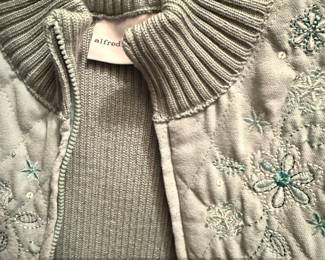 Alfred Dunner Quilted Vest with Embroidered Snowflake Accents second image