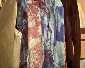 Soft Surroundings Tea Gardens Topper Floral Print Cardigan