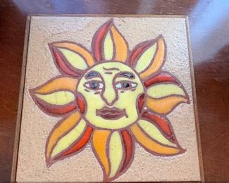 Territorial Tiles of Santa Fe Handpainted Sun Tile