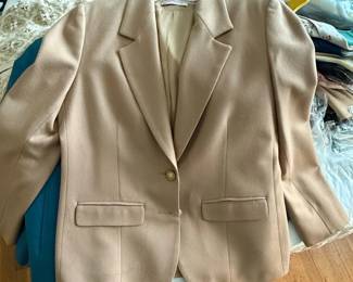 Pendleton Petite Wool Blazer Tan
