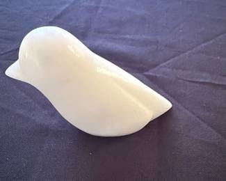 White Marble Bird Sculpture