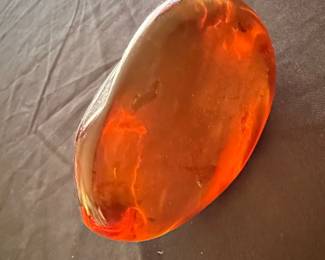 Amber Glass Swan Figurine second image