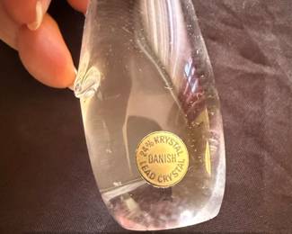 Dansk Lead Crystal Penguin Figurine Paperweight third image