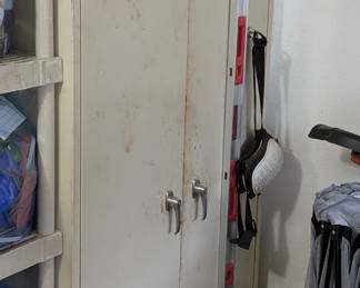 vintage metal storage cabinet