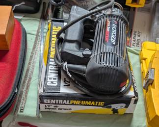 Rotozip spiral saw and pneumatic impact wrench