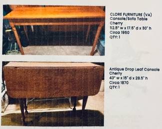 Two gorgeous dropleaf tables