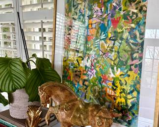 Dana Gibson Trays, plants, ART