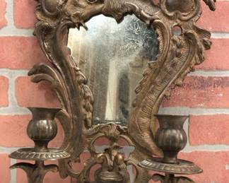 Vintage cast metal wall sconce
