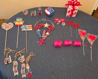 4th of July and Valentines Day Decor
