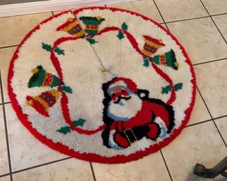 Handcrafted Christmas tree skirt