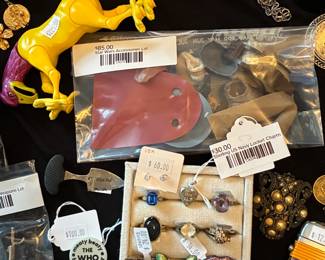 Sterling US Navy Locket Charm, Star Wars Accessories Lot