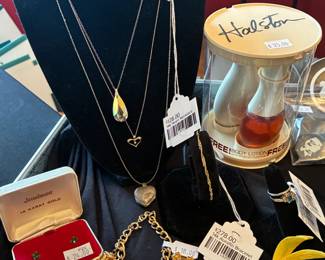 14k Heart Necklace, 14k Aurafin Bracelet