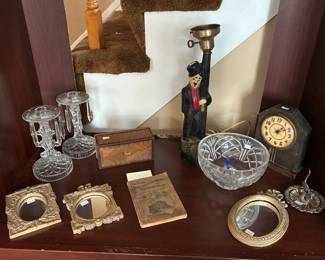 Candle Holders, Decorative Mirrors, Vintage Clock