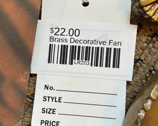 Brass Decorative Fan 