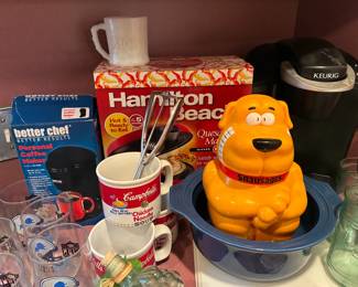 Better Chef Personal Coffee Maker, Campbells Soup Cup, Dog Treat Container 
