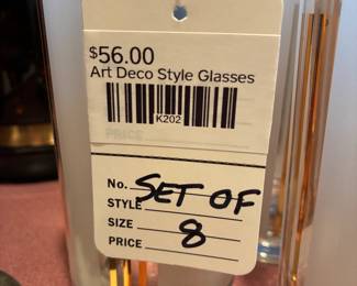 Art Deco Style Glasses 