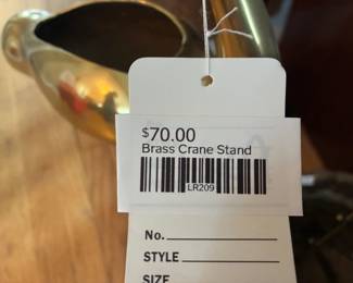 Brass Crane Stand