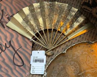 Brass Decorative Fan 