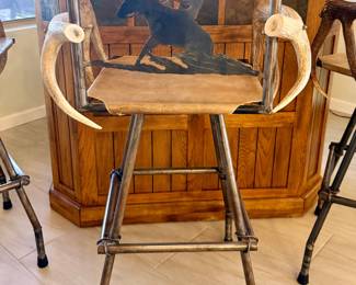 Western antler barstools