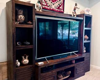 Wood entertainment center