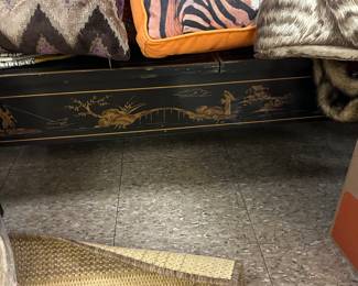 Asian coffee table with storage slides apart