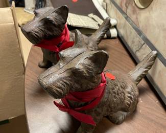 Cast iron Scottie Dog doorstops