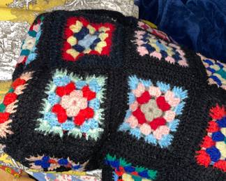 Hand crocheted blanket