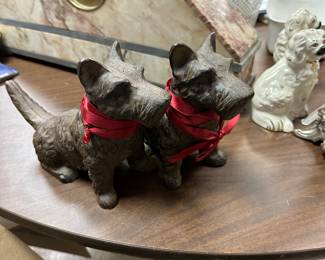 Cast iron scotty dogs door stops