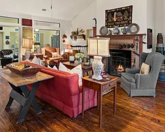 Looking toward the fireplace