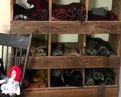 Clever storage for craft projects or towels