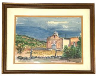 Signed Watercolor Church Print 