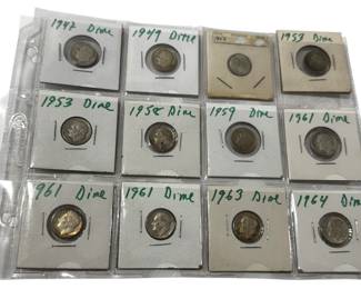 Collection of Roosevelt Silver Dimes 