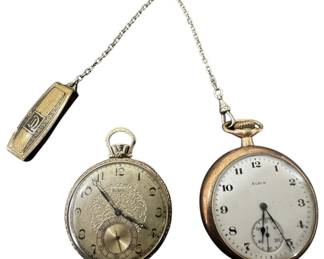 Two Vintage Elgin Pocket Watches 