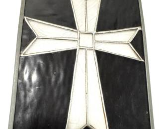 Stained Glass Cross Panel 