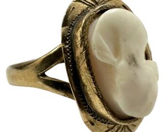 10K Gold Cameo Ring 